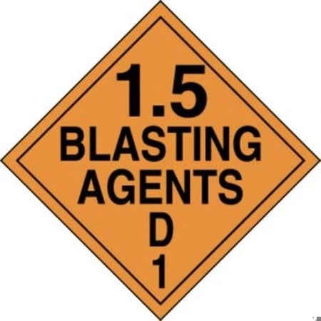 Accuform DOT PLACARD HAZARD CLASS 1  MPL134FV100 MPL134FV100